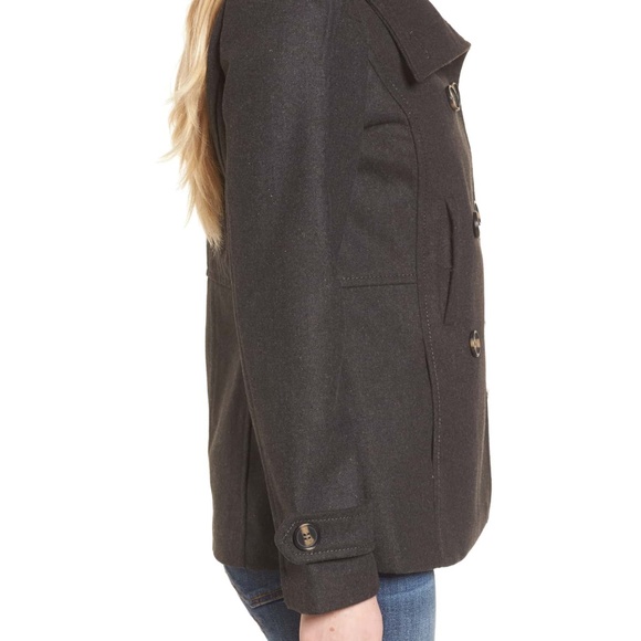 THREAD&SUPPLY DoubleBreasted charcoal Peacoat NWOT - Picture 4 of 7